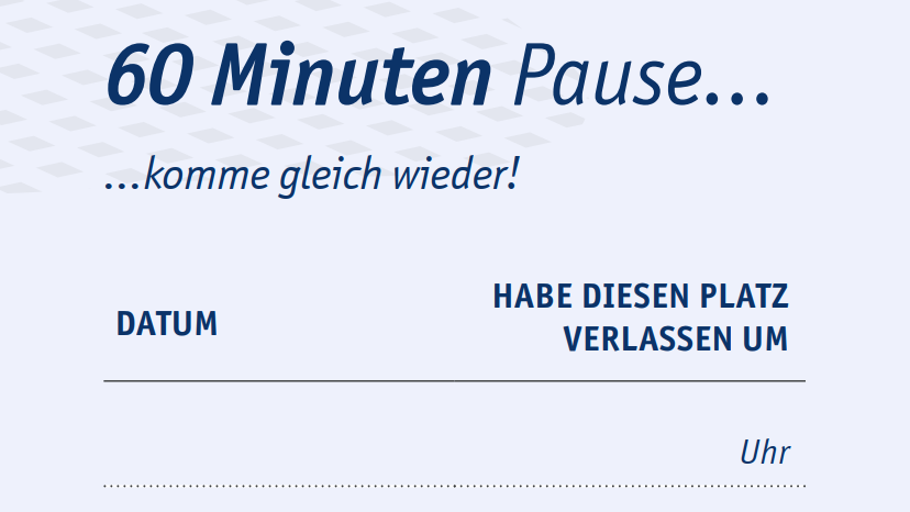 Bild: Ausschnitt aus dem Pausenzettel