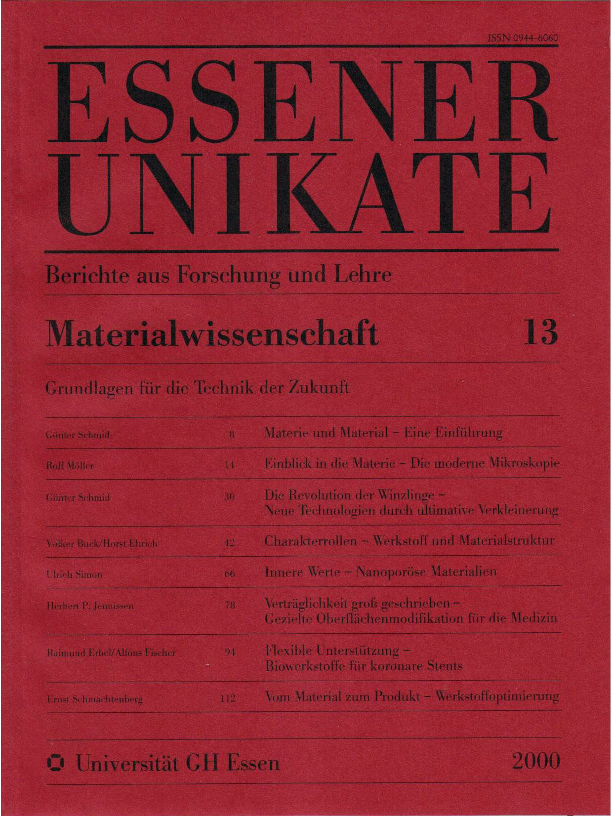 Deckblatt von UNIKATE Heft 13