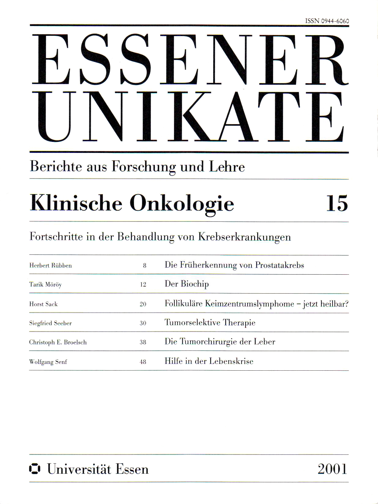 Deckblatt von UNIKATE Heft 15