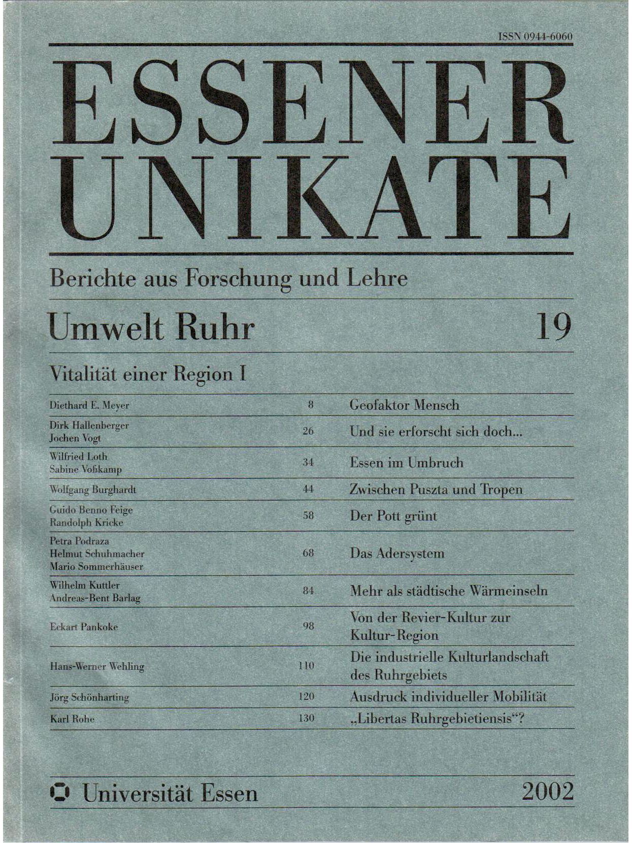 Deckblatt von UNIKATE Heft 19