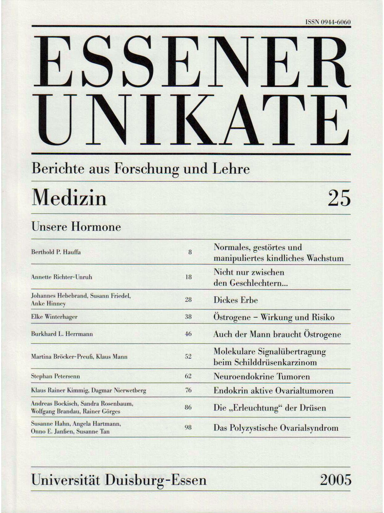 Deckblatt von UNIKATE Heft 25