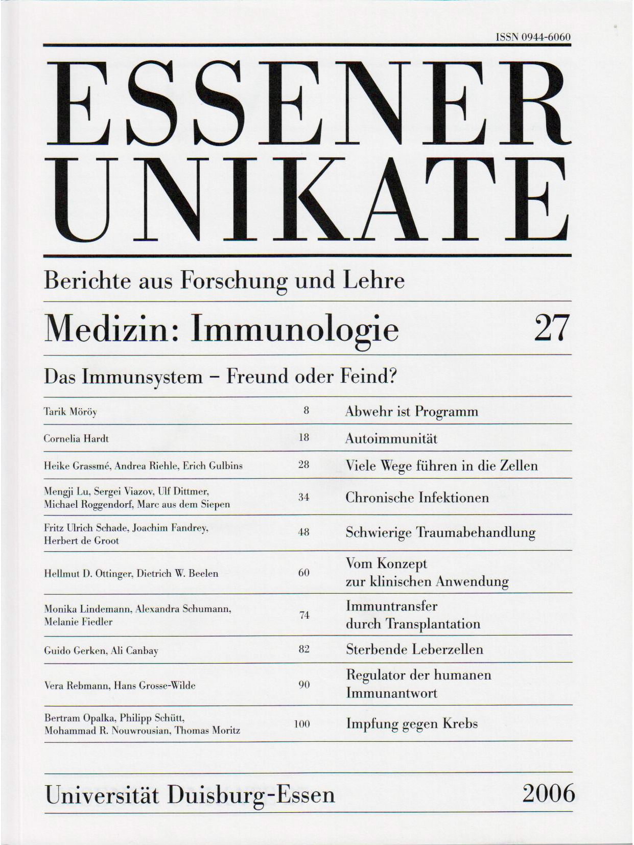 Deckblatt von UNIKATE Heft 27