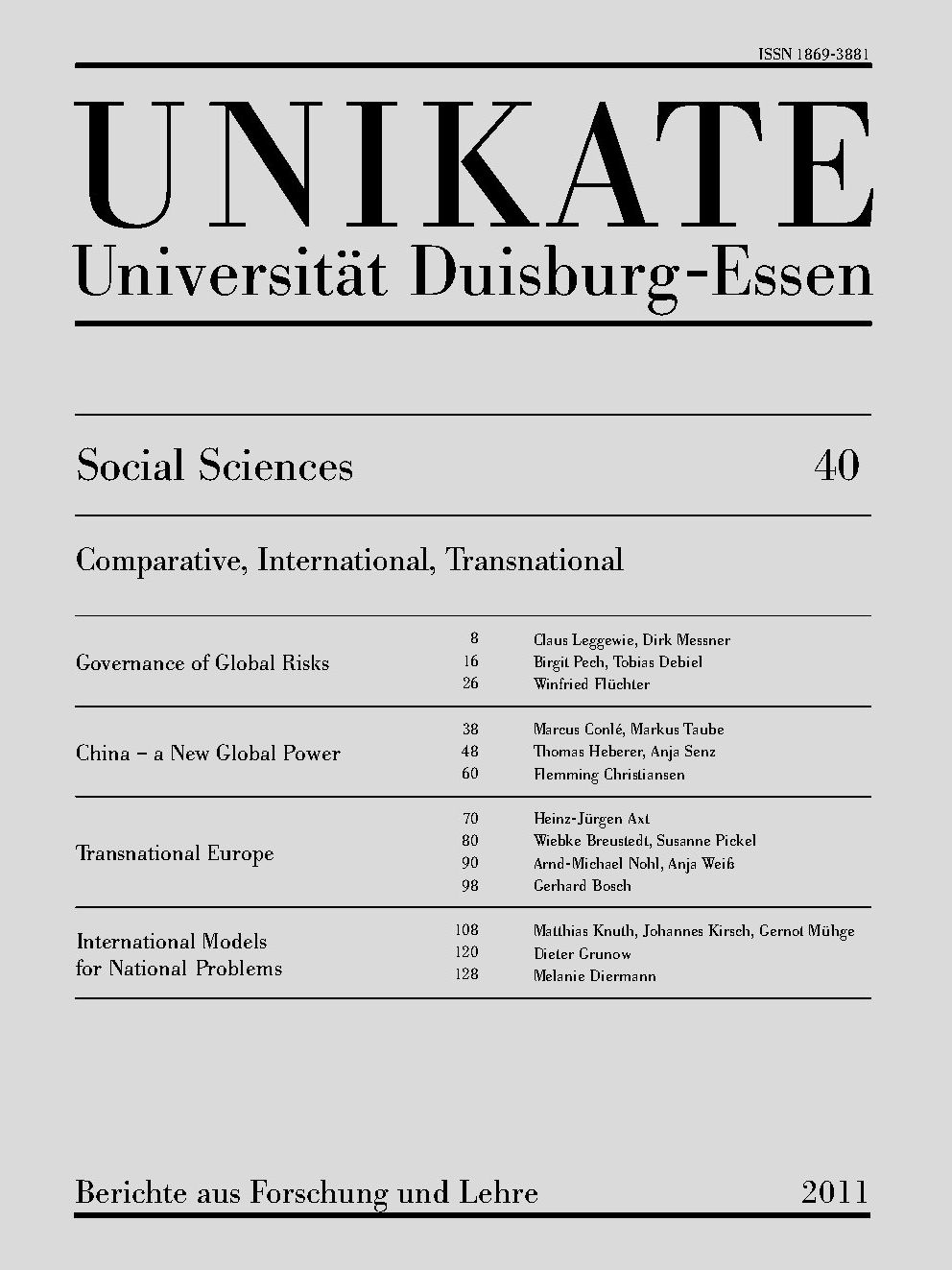 Deckblatt von UNIKATE Heft 40