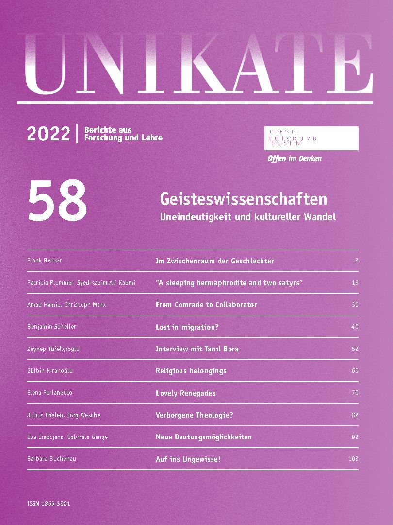 Deckblatt von UNIKATE Heft 58
