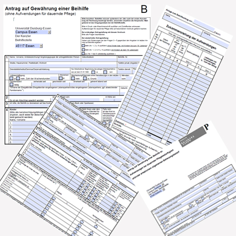 Formular beihilfe