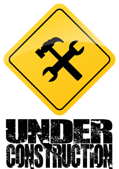 (Symbolbild) Ein gelbes Schild mit gekreuzten Werkzeugen ist zu sehen. Darunter der schwarze Schriftzug "under construction".