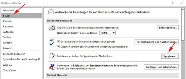 Signatur Erstellen Unter Outlook 16