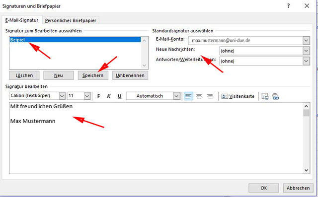 Signatur Erstellen Unter Outlook 16